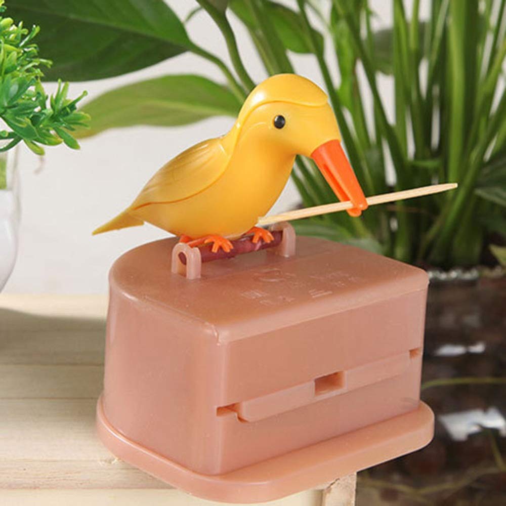 Cute Hummingbird Toothpick Holder Dispenser - Pink Toothpick Box for Kitchen, Dining Table Decor & Fun Gag Gift | Perfect for Home, Party, Restaurant Use