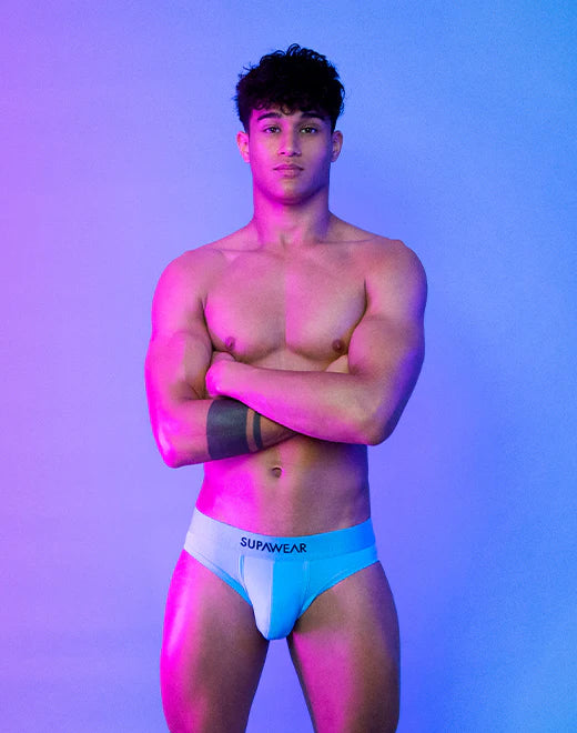 Supawear Neon Blue Briefs - Comfortable & Stylish Men's Underwear for Everyday Wear, Workout & Sports