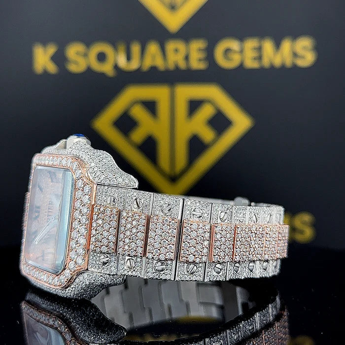 Luxury Moissanite Diamond Iced Out Hip Hop Men's Wristwatch - Customizable Dial & Unique Design - Perfect for Gifts, Parties, and Fashion Statements