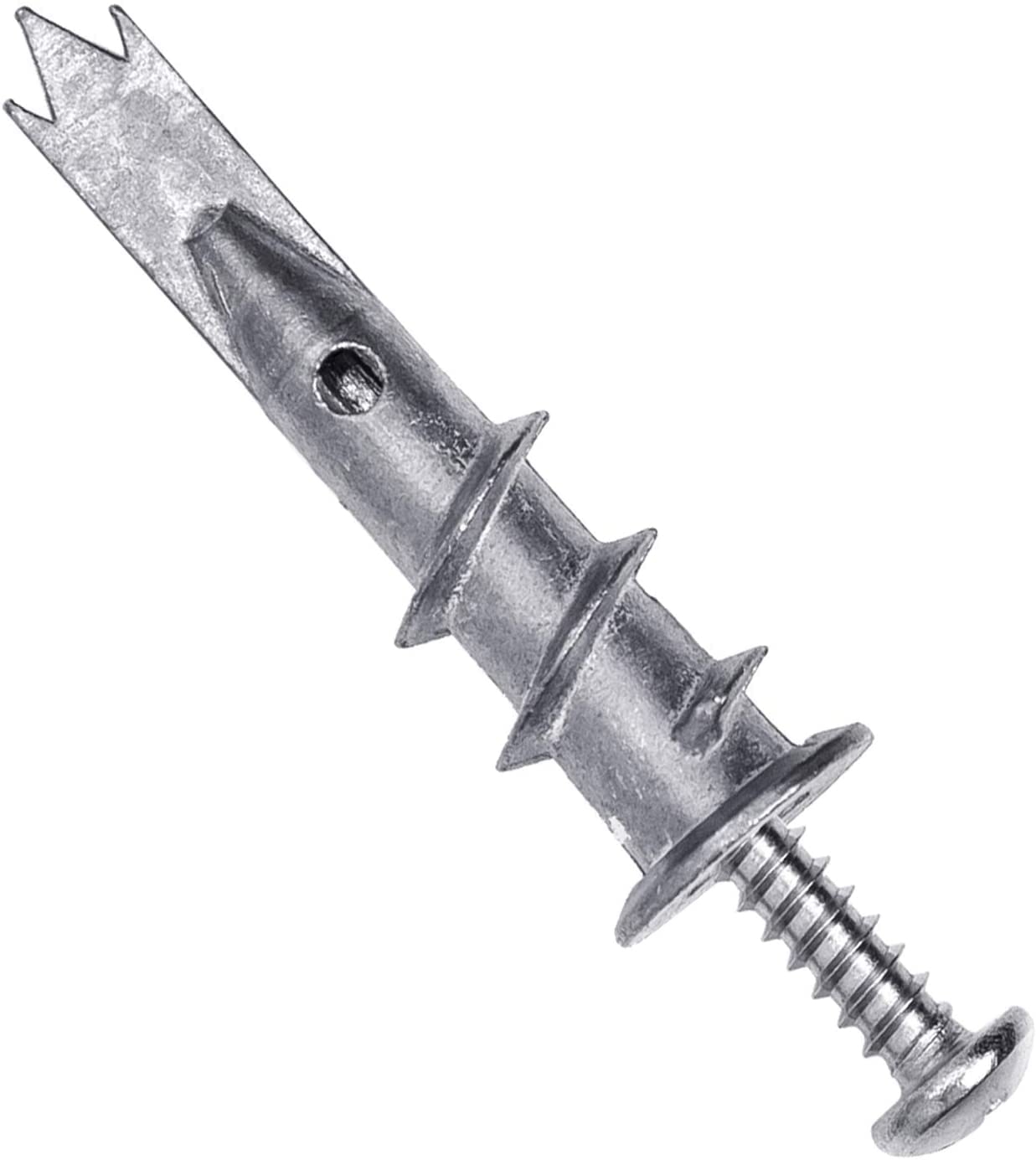 120-Piece Zinc Drywall Anchors with Screws Kit - 6mm Self-Drilling Hollow Wall Anchors & M4 Flat Head Screws Assortment for Home Improvement, Furniture Assembly, and DIY Projects