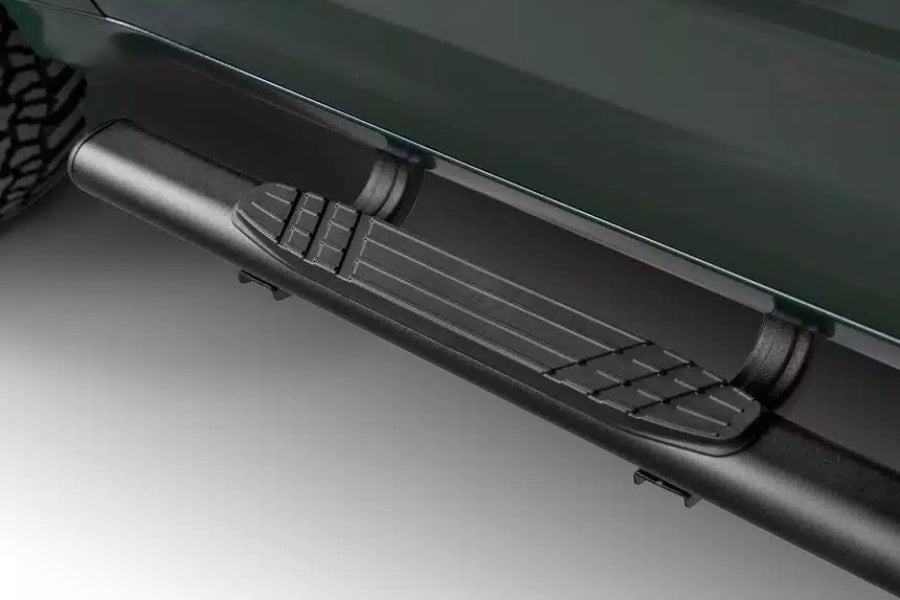 Jeep Gladiator JT Go Rhino 1000 Series 4-Inch Black Nerf Bars - Heavy Duty Side Steps for Off-Road Protection & Easy Entry - Perfect for Truck & SUV Accessories