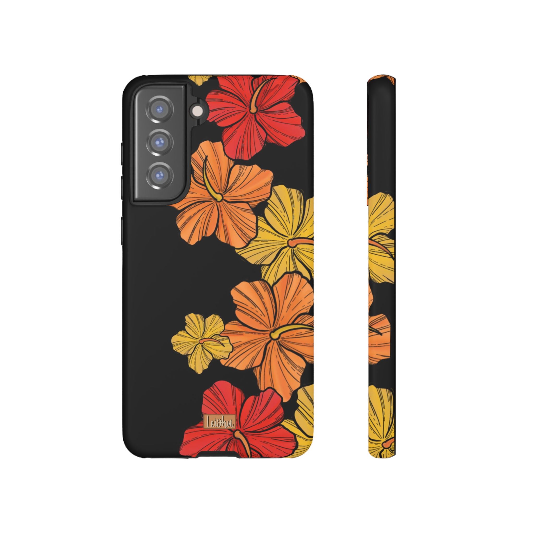 Vintage Hibiscus Pattern Samsung Galaxy Phone Case - Stylish Protective Cover for Galaxy S21/S20/S10/Note 20 - Perfect for Everyday Use, Travel & Gifting