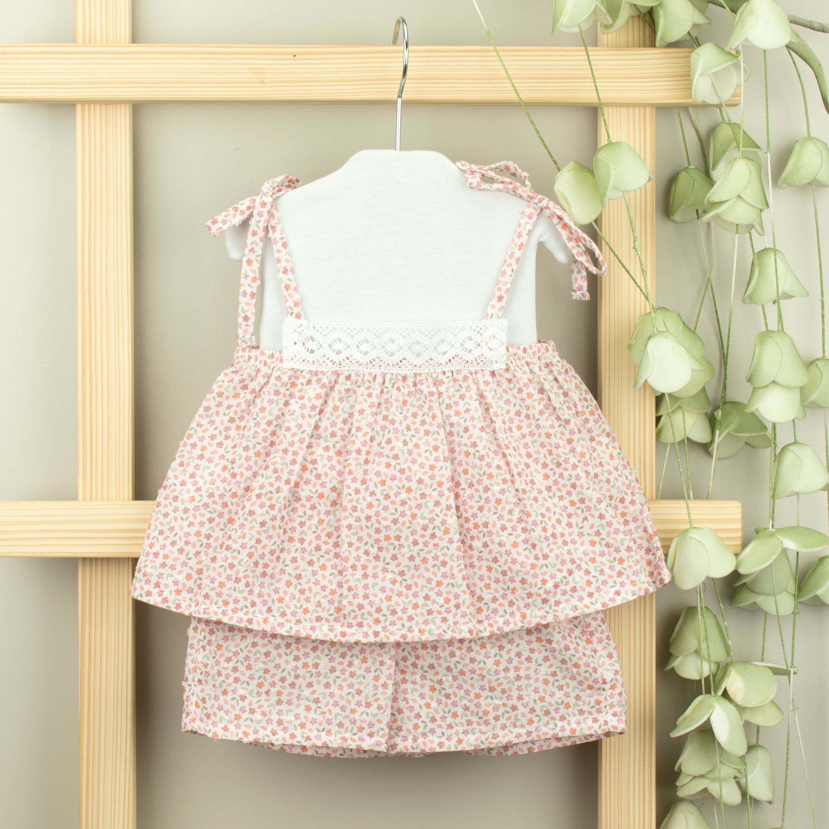 Ditsy Floral Print Tie Strap Blouse & Shorts Set - Women's Summer Outfit for Beach Vacation, Date Night & Casual Wear
