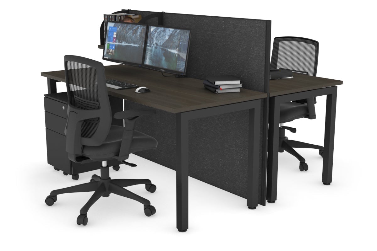 Horizon Quadro 2-Person Office Workstation Bench with Square Legs - 47.2