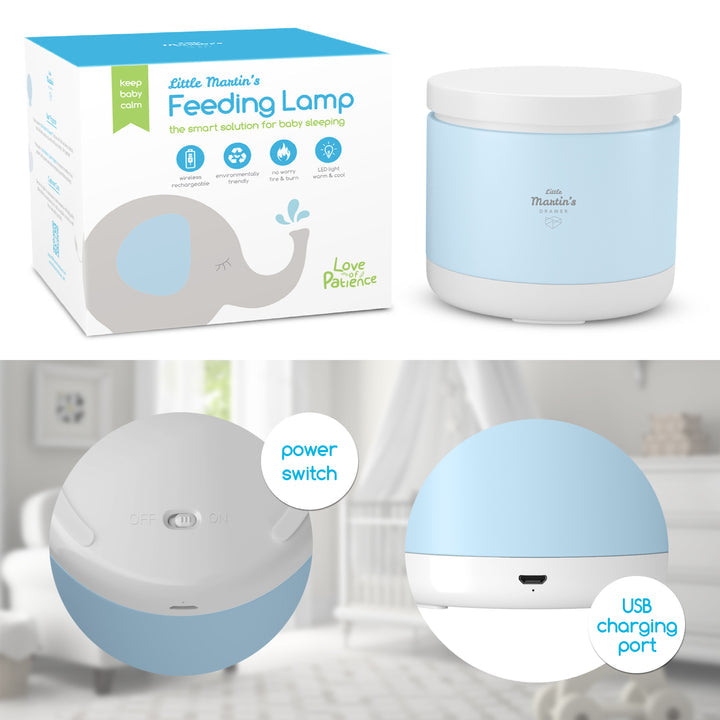 Little Martin's Night Light for Nursery & Feeding - Soft Glow LED Drawer Lamp for Babies & Kids - Perfect for Bedtime, Diaper Changes & Nighttime Feedings