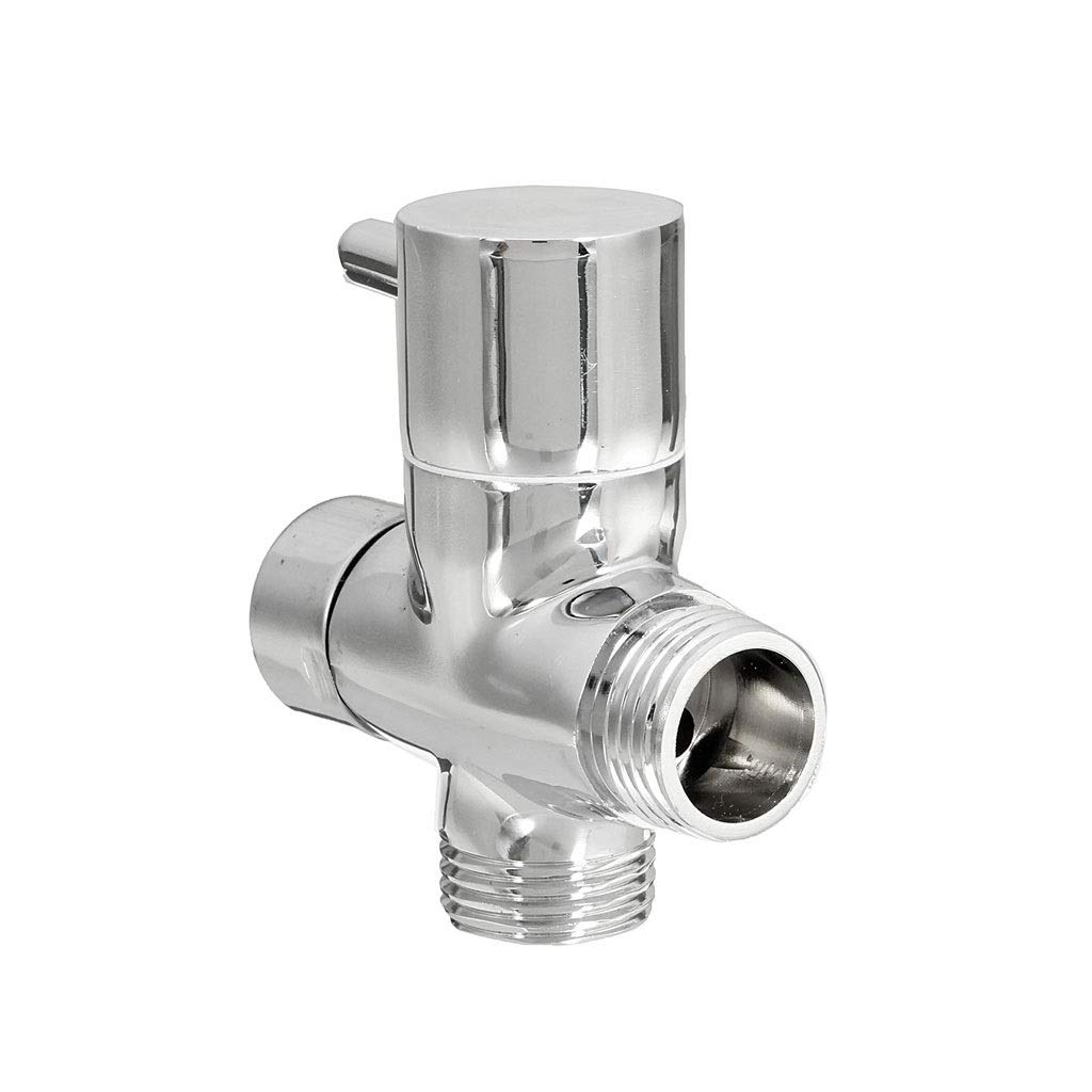 Xinmier 3-Way Brass Shower Diverter Valve - Adjustable Water Separator Tee Adapter for Bathroom & Shower Head - Perfect for Multi-Faucet Homes, Spa Setups & RV Bathrooms