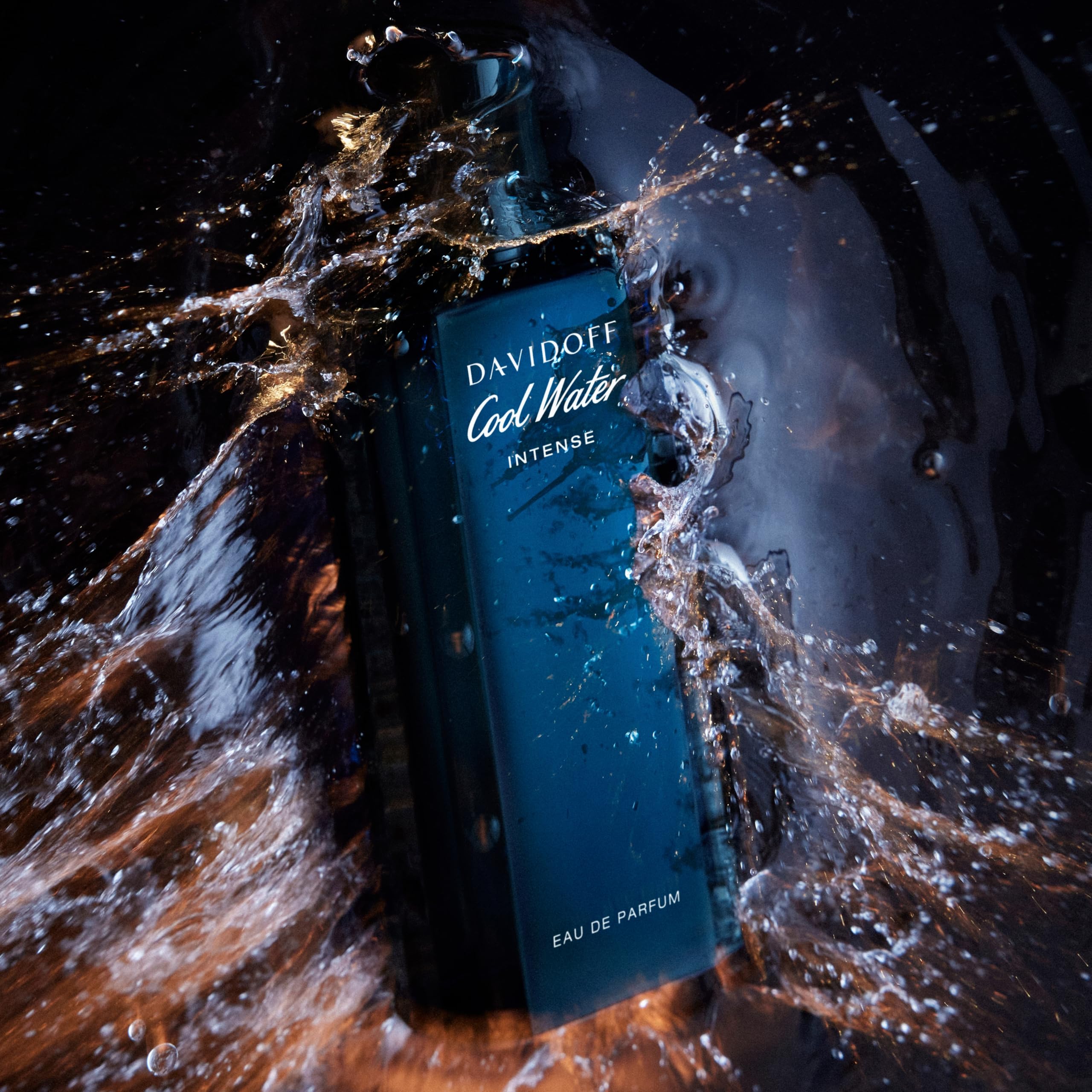 Davidoff Cool Water Intense Eau de Parfum for Men - Amber Cologne with Green Mandarin & Coconut Water Notes - Long Lasting Fragrance - Perfect for Date Night, Office & Special Occasions