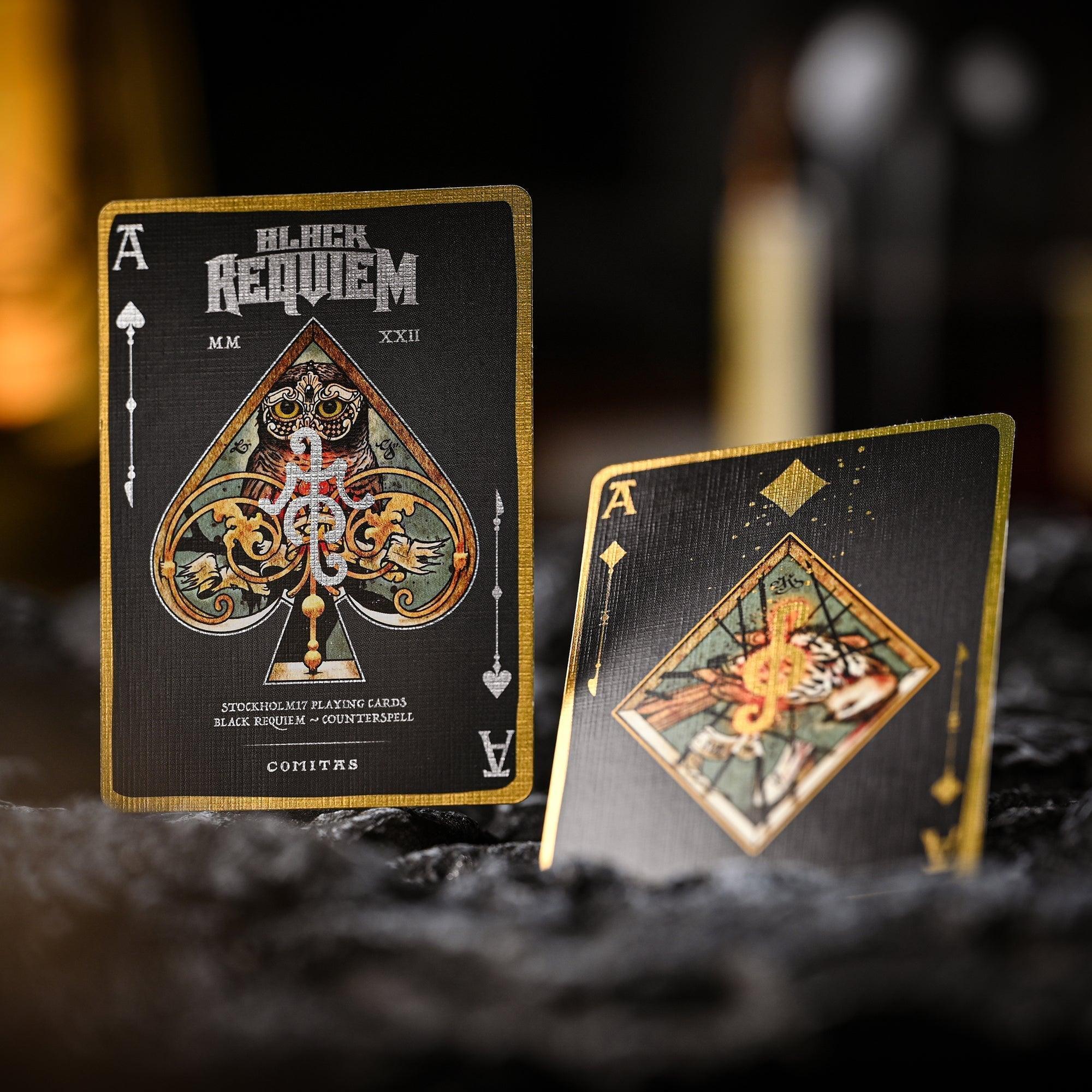 Black Requiem Counterspell Playing Cards - Premium Gothic Magic Themed Deck for Collectors & Card Games | Perfect for Poker, Magic Tricks & Game Nights