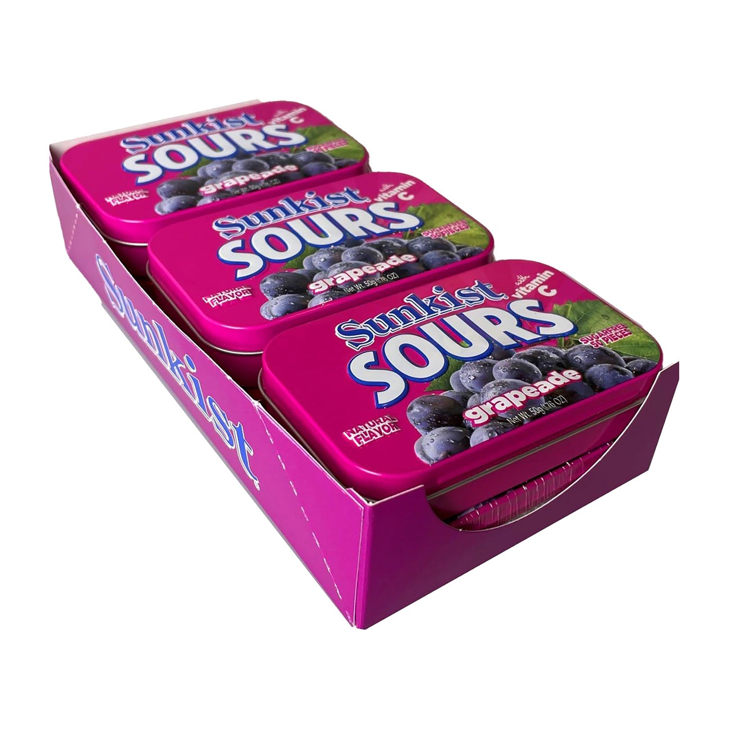 Big Sky Sour Grapeade Sugar Free Mints - 6 Count Tin | Refreshing Breath Freshener for Work, Travel & After Meals