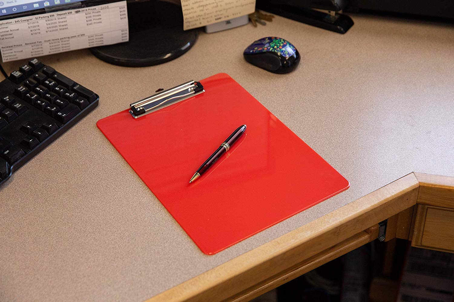 12-Pack Red Plastic Clipboards with Low Profile Clip - 12.5 x 9 Inch, Holds 100 Sheets - Durable Acrylic Clipboard Set for School, Office & Home Organization - Perfect for Students, Teachers & Professionals (Aesthetic School Supplies for Boys & Girls)