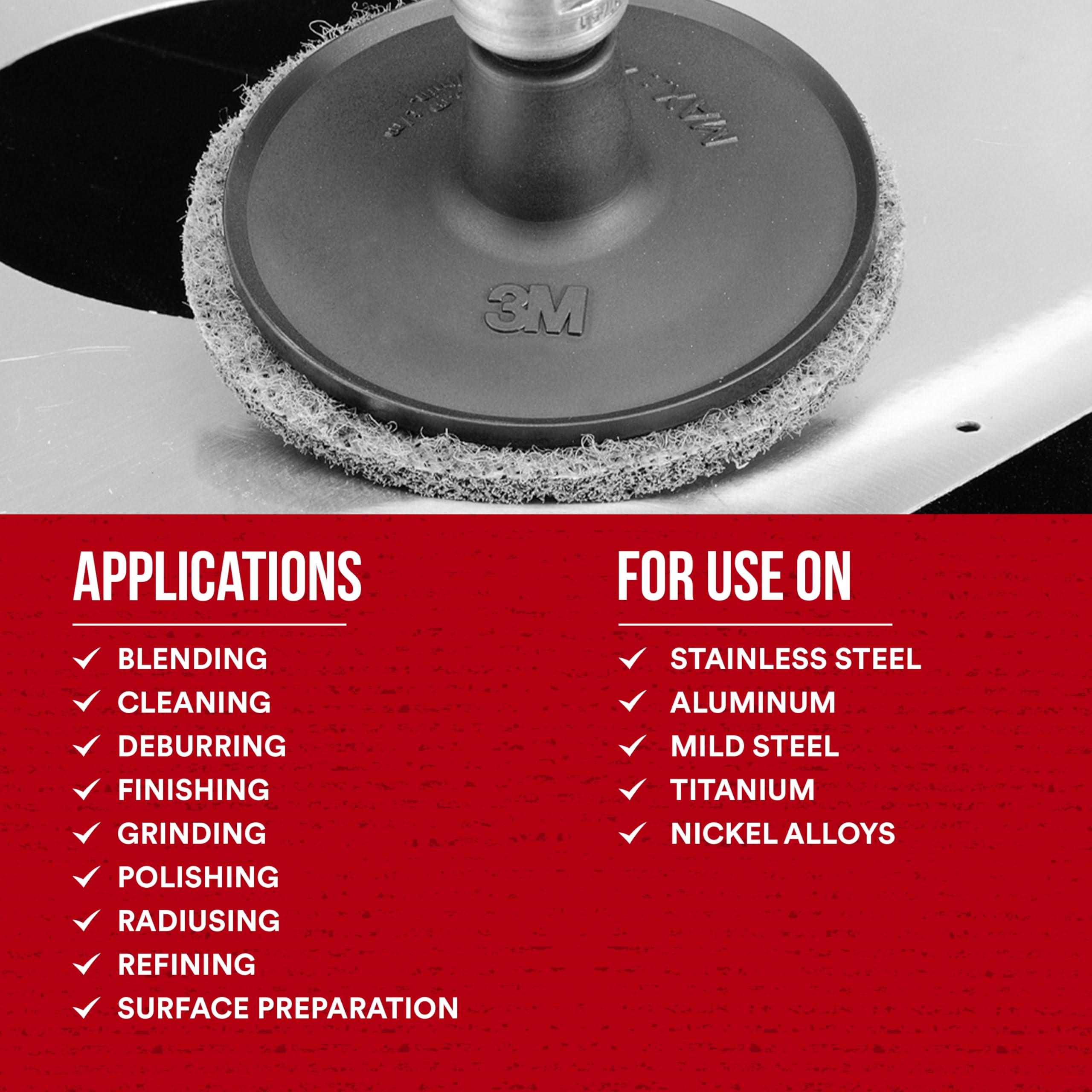 Scotch-Brite Roloc Surface Conditioning Disc - 2 Inch TR NH A CRS - 200 Pack - Perfect for Metal Finishing, Rust Removal & Surface Prep in Automotive & Industrial Applications