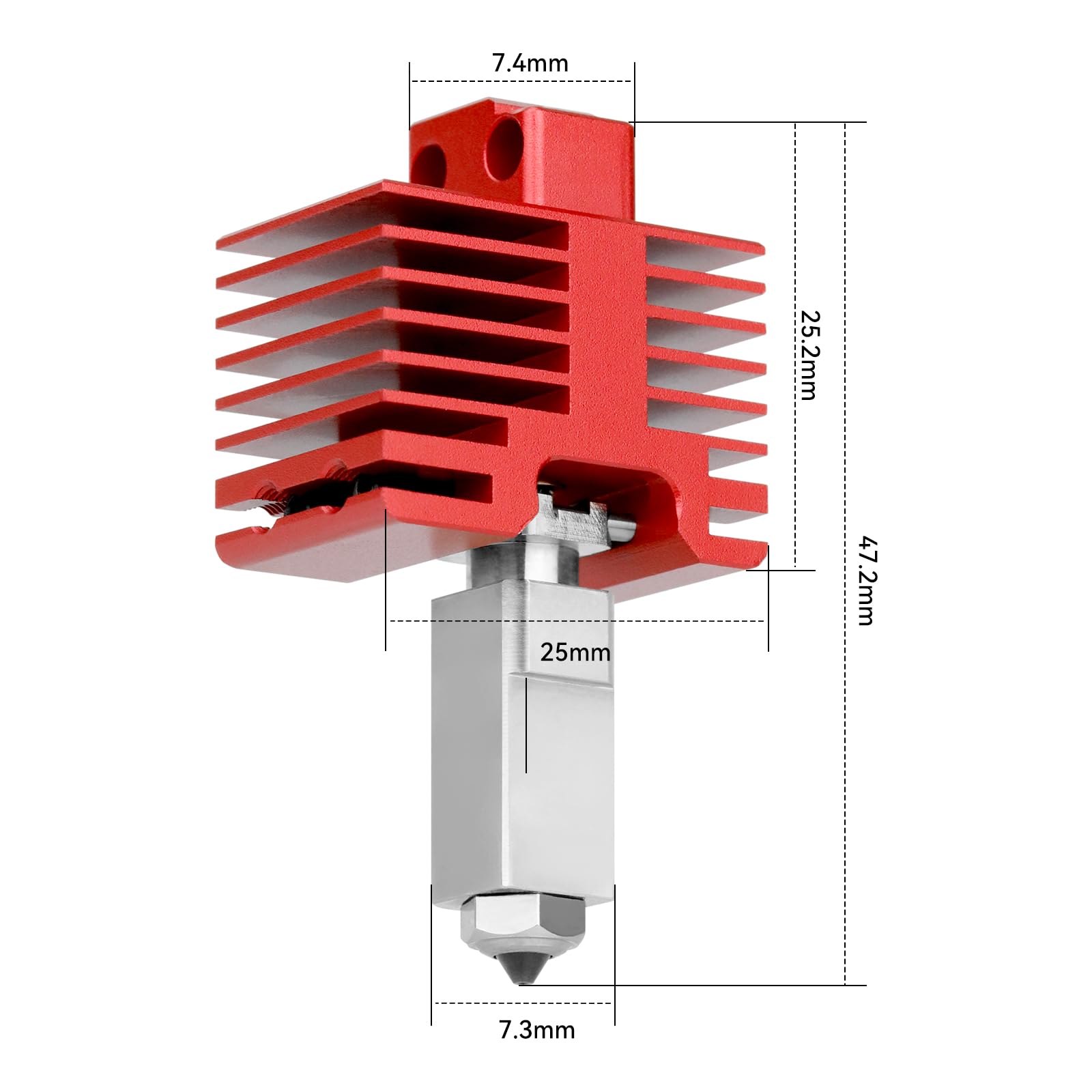 Upgraded TZ-4.0 Hotend Kit for Bambu Lab X1 Carbon 3D Printer | All-in-One Removable Hardened Steel 0.4mm Nozzle | All Metal Hotend | Compatible with X1C Series | Perfect for High-Temperature Printing & Professional 3D Projects