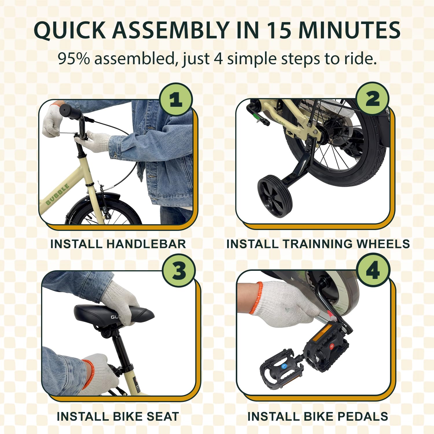 Fantasy 12 14 16 18 20 Inch Kids Bicycle for Boys & Girls Ages 2-14 - Adjustable Training Wheels, Water Bottle Holder & LED Headlight - Multiple Color Options - Perfect for Neighborhood Rides, Park Adventures & Learning to Bike