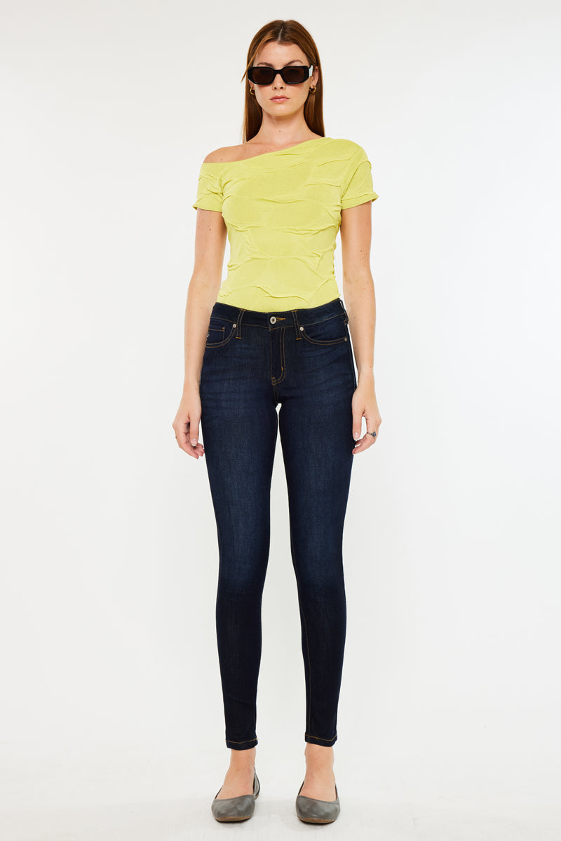 Alani Mid Rise Super Skinny Jeans for Women - Stretch Denim Pants, Slim Fit High Waist Jeans - Perfect for Casual Wear, Office & Night Out