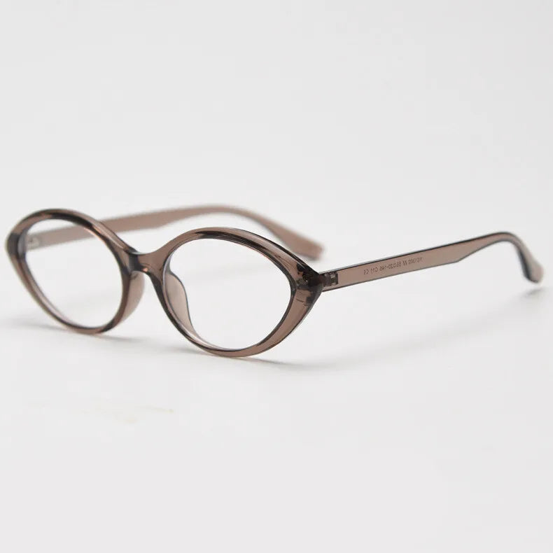 CCspace Women's Full Rim Oval Cat Eye Titanium Eyeglasses Frame - Lightweight TR90 Material for All-Day Comfort, Fashionable Eyewear for Work & Social Events