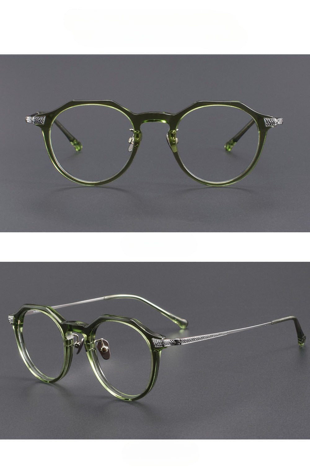 Vintage Acetate Round Eyeglass Frames - Classic Retro Style for Men & Women - Perfect for Reading, Fashion, and Daily Wear