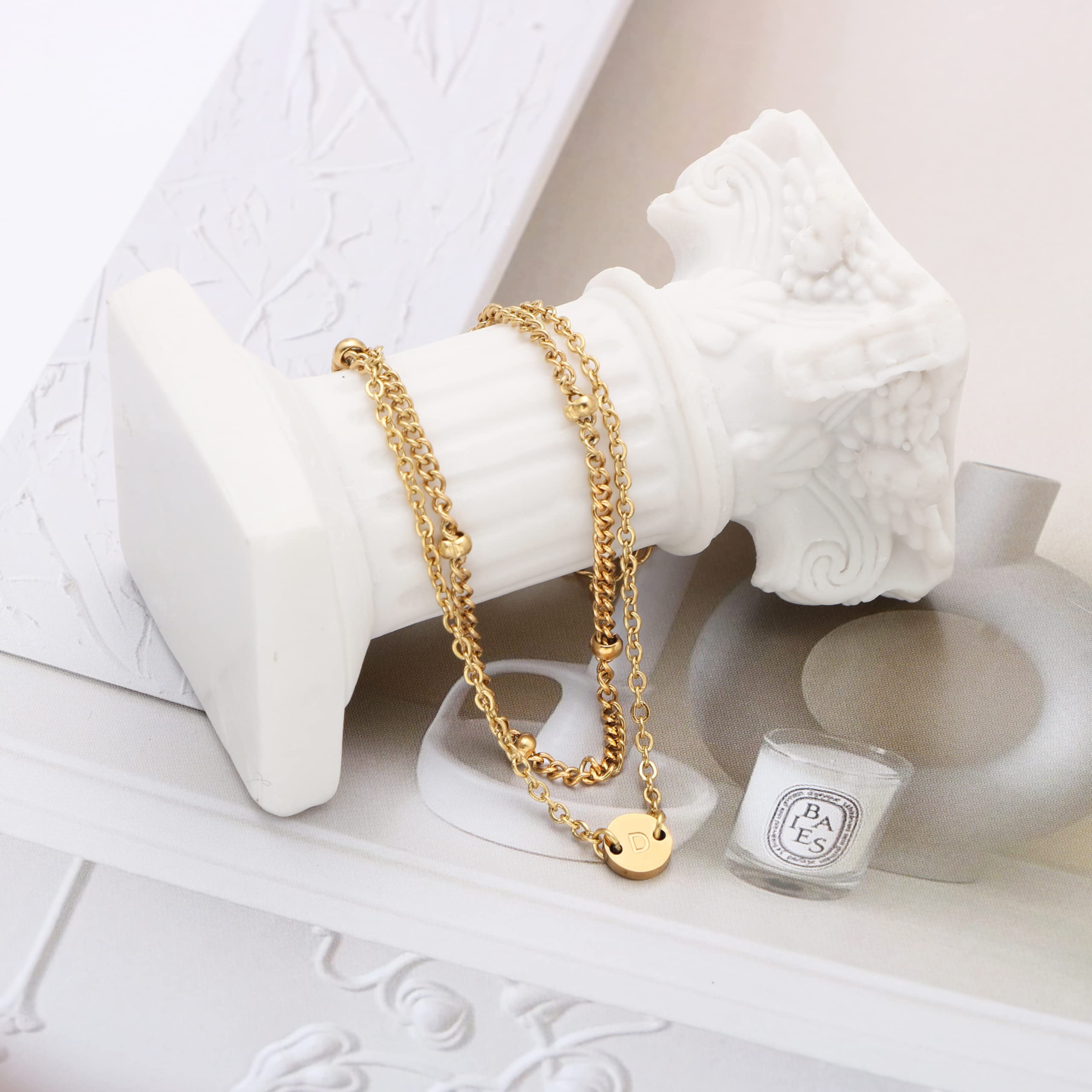 JoycuFF Couples Matching Bracelets with A-Z Initial Charm - Valentine's Day, Birthday Gifts for Women, Men, Girlfriend, Boyfriend, Wife, Best Friend - Perfect for Anniversaries, Weddings & Romantic Dates