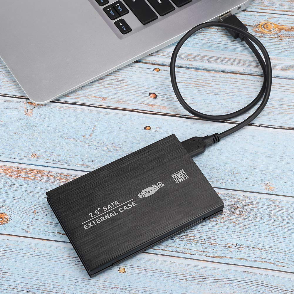 Wosume USB 3.0 External Hard Drive Enclosure - Aluminum Alloy Hot Swappable HDD Case for 2.5/3.5 Inch SATA SSD HDD - Perfect for Computer, Office & Desktop Data Storage & Backup
