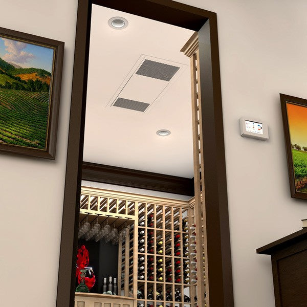 WhisperKOOL 8000 BTU Ceiling Mount Wine Cellar Cooling System - Perfect for Home Wine Cellars, Commercial Storage & Wine Enthusiasts