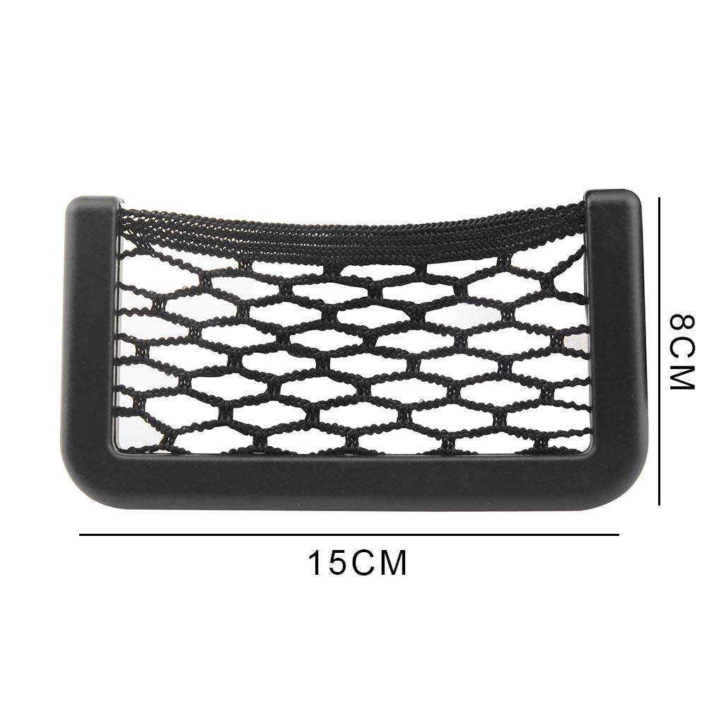 Car Seat Organizer with Mesh Pocket - Self-Adhesive Door Side Storage Bag, Smartphone Holder for Car Accessories, Perfect for Road Trips & Daily Commutes