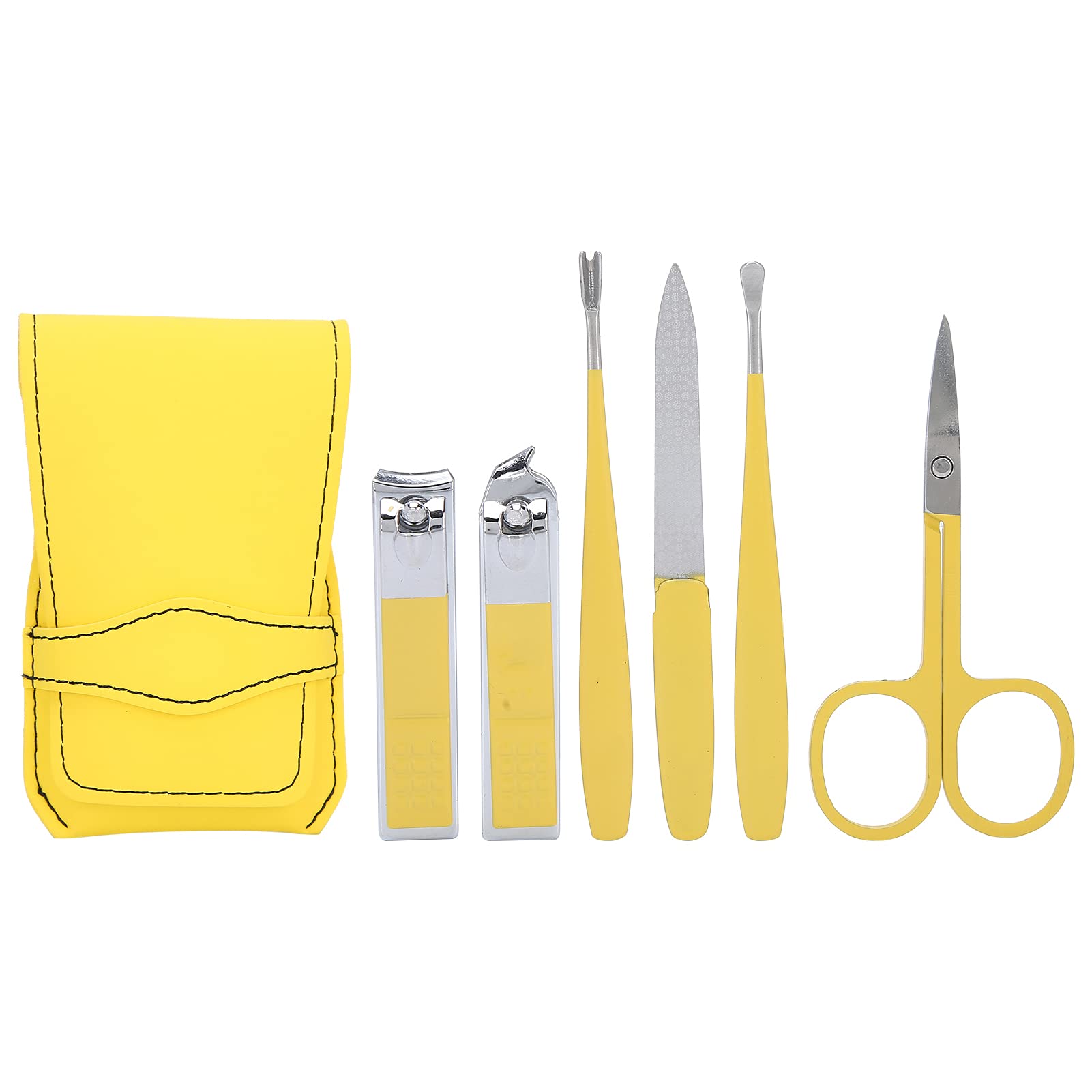 Professional Manicure & Pedicure Set - 12-Piece Nail Care Kit with Travel Storage Bag for Women & Men, Perfect for Home, Travel & Salon Use (Yellow) - Ideal Gift for Nail Enthusiasts & DIY Beauty Lovers