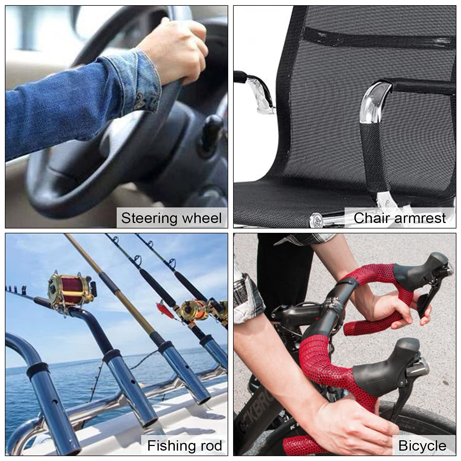 GORGECRAFT 2 Rolls Lime Green Bicycle Handlebar Tape - Non-Slip Cycling Grip with 2 End Plugs & Finishing Tapes for Road Bikes, Steering Wheels, Chairs & Fishing Rods - Perfect for Commuting, Racing & Outdoor Sports