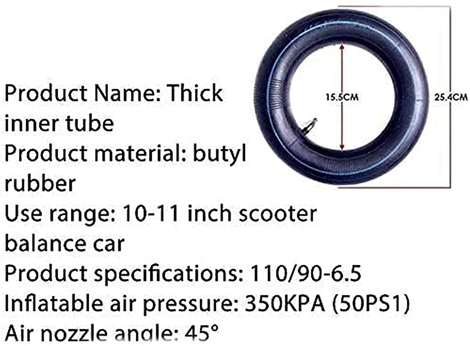 Premium 90/65-6.5 Electric Scooter Tires - Anti-Slip Rubber Tires with Inflatable Inner Tube - Durable & Wear-Resistant Replacement Tires for Electric Scooters & E-Bikes - Perfect for Commuting, Urban Travel & Outdoor Adventures