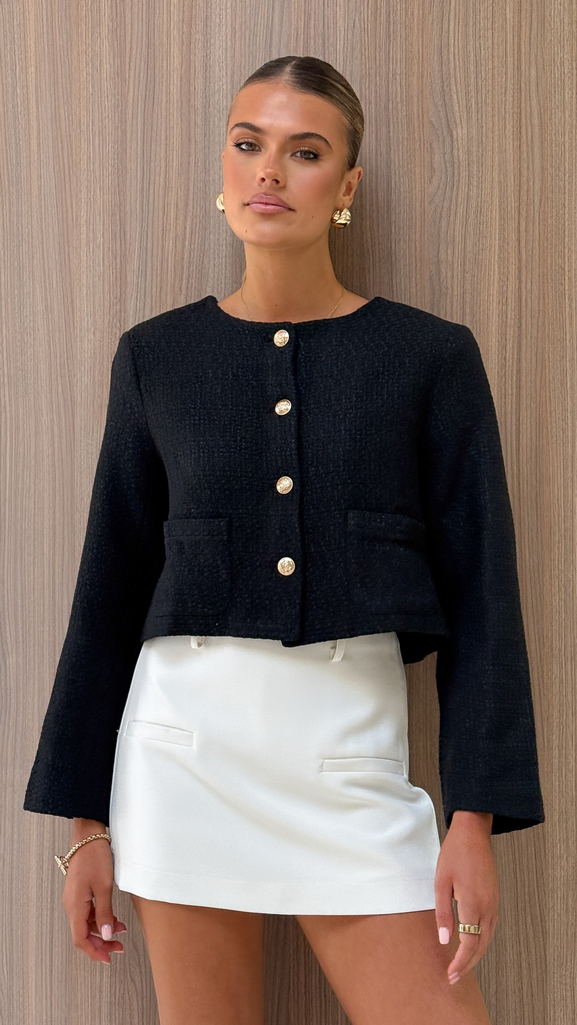 Laina Jacket for Women - Stylish Black Outerwear Coat for Fall & Winter | Perfect for Casual Outings, Work & Travel