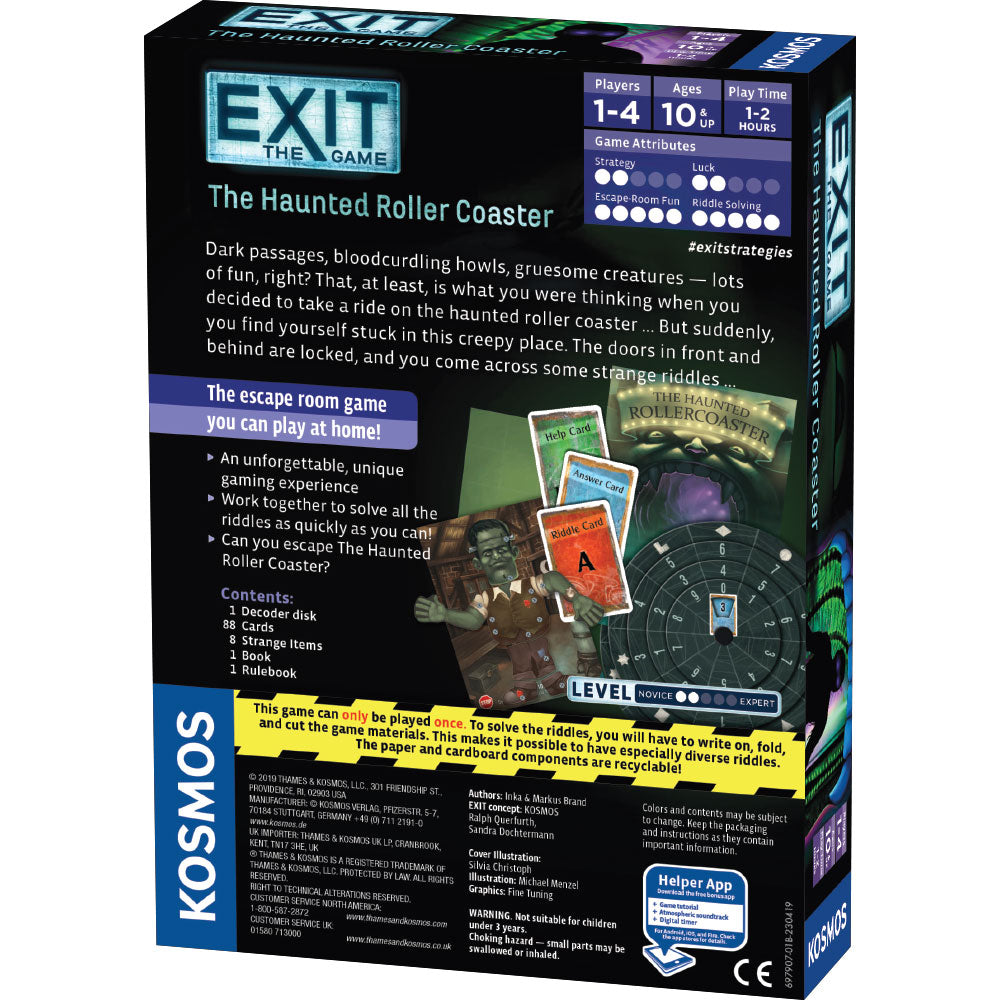 EXIT: The Haunted Roller Coaster - Escape Room Board Game for Adults & Teens | Horror-Themed Strategy Game for Halloween Parties & Family Game Nights