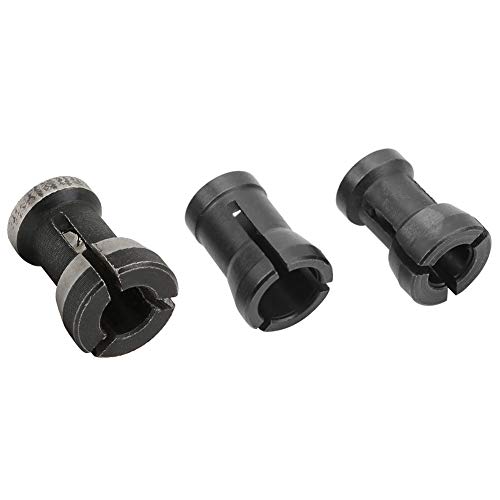 3PCS 6/6.35/8mm Chuck Adapter Set for Router Tools - CNC Milling Machine, Woodworking Trimming & Engraving Head Conversion Kit - Perfect for DIY Projects and Professional Carpentry Work