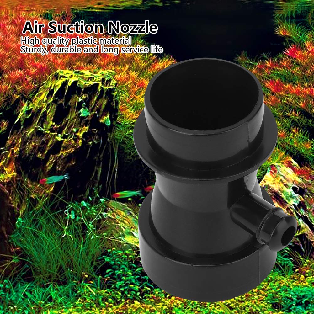 **Black Venturi Tube Air Suction Nozzle for Aquarium Protein Skimmer - DIY Fish Tank Air Pump Accessory for Water Filtration & Oxygenation**    *(Perfect for Saltwater & Freshwater Tanks - Enhances Protein Skimmer Efficiency & Improves Water Quality)*