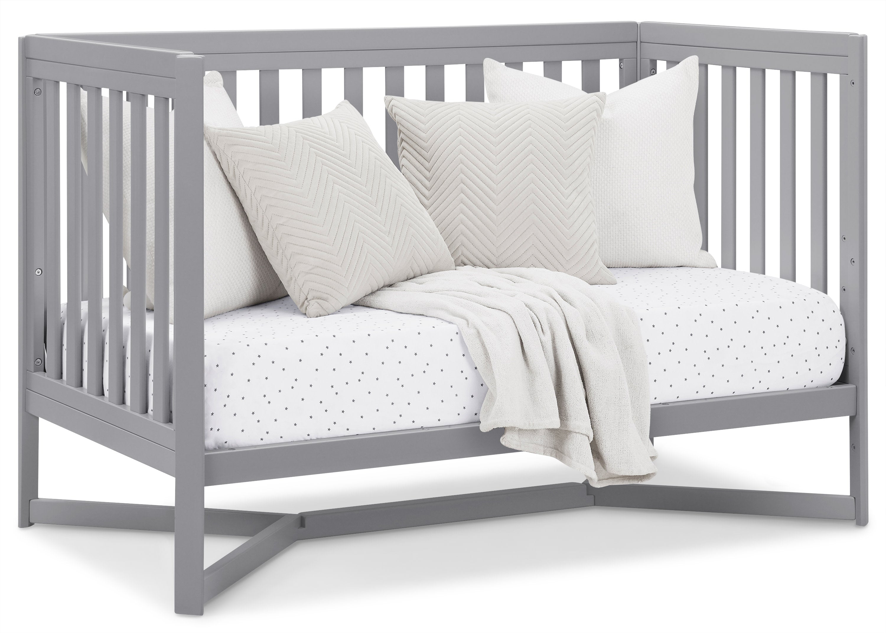 Tribeca 4-in-1 Convertible Baby Crib - White Wooden Nursery Furniture for Newborn to Toddler | Perfect for Modern Nursery, Bedroom & Daycare