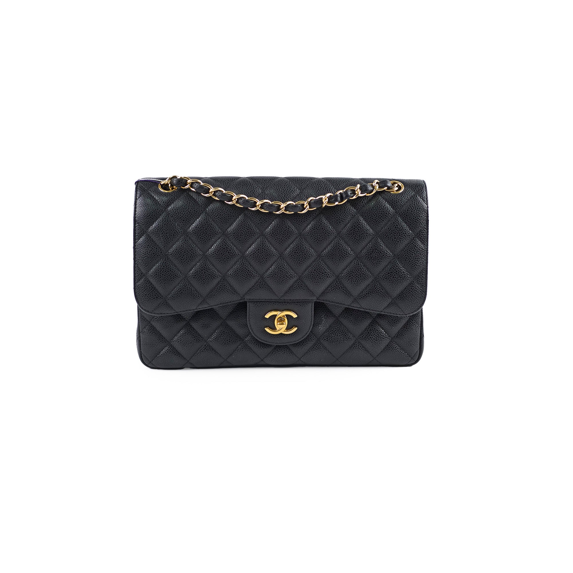 Chanel Caviar Jumbo Double Classic Flap Bag in Black | Luxury Designer Handbag for Women | Perfect for Work, Evening Events & Special Occasions