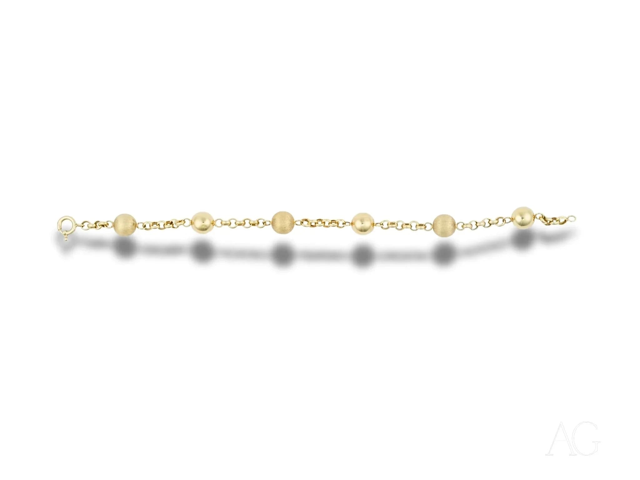18K Solid Gold Women's Bracelet with Spring Ring Clasp - Elegant Jewelry Gift for Her, Perfect for Anniversaries, Weddings & Special Occasions