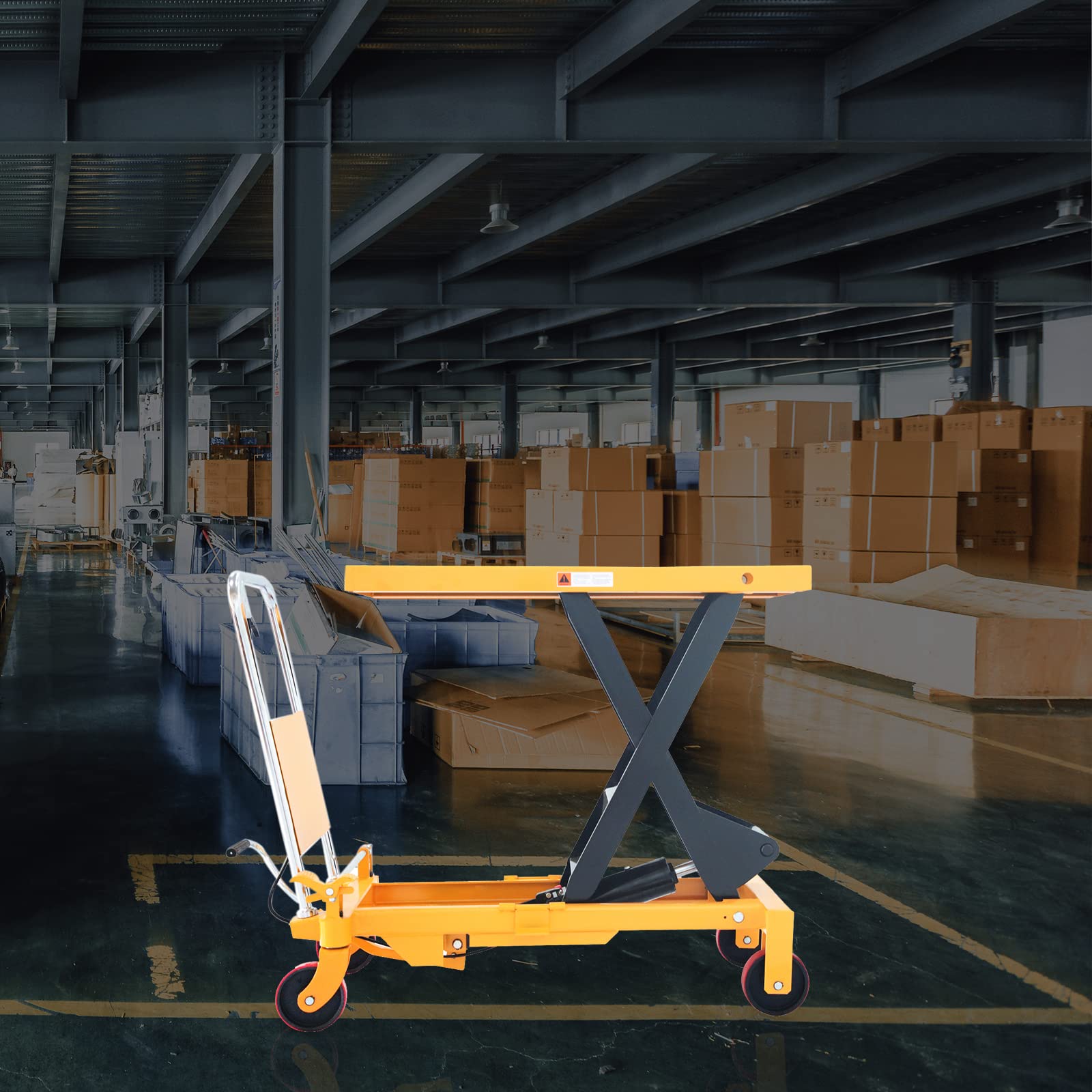 Hydraulic Lift Table Cart - 1760lbs Capacity, 39.5