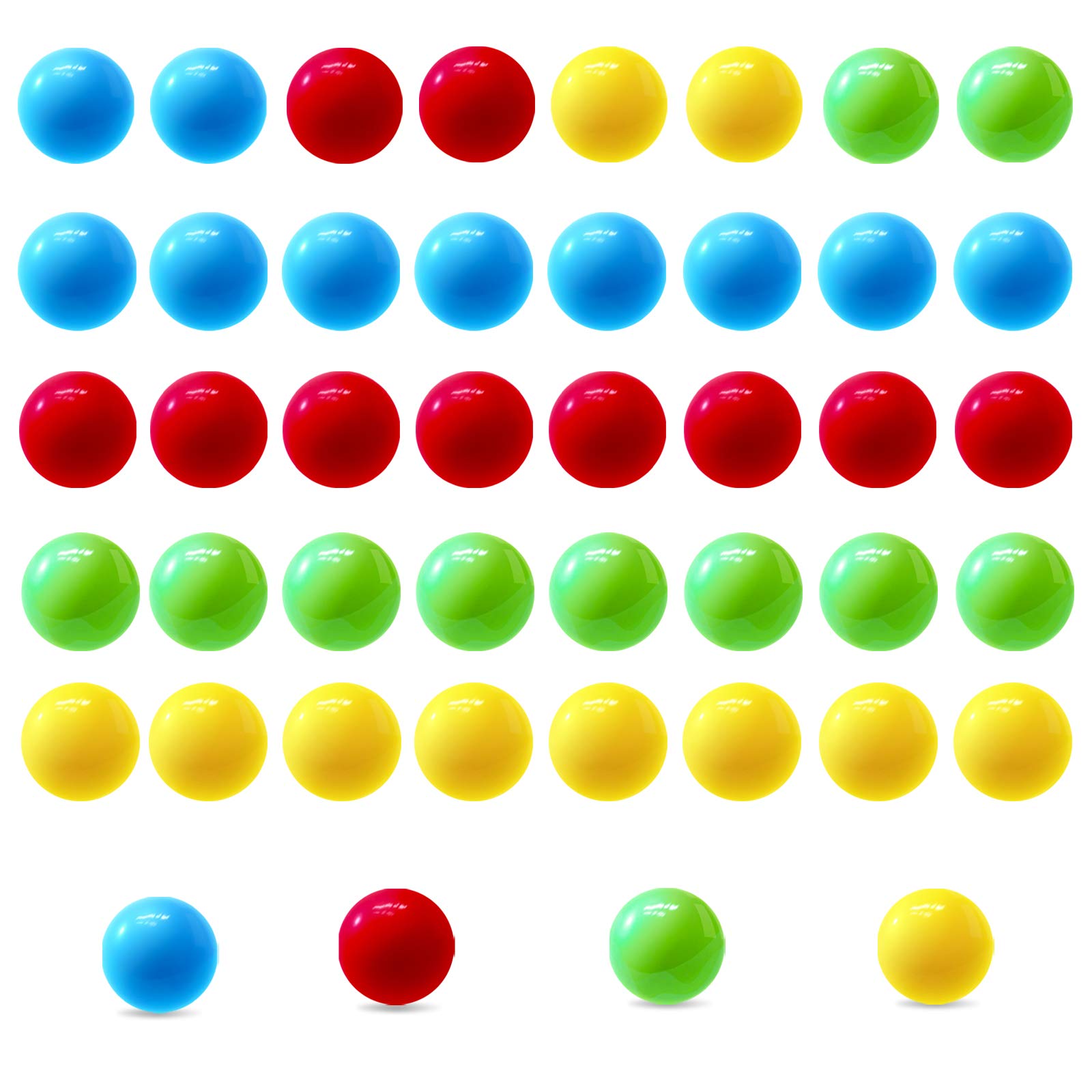 40Pcs Replacement Marble Balls for Hungry Hungry Hippos Game - 4 Color Options - Perfect for Game Night, Kids Party & Family Fun Activities