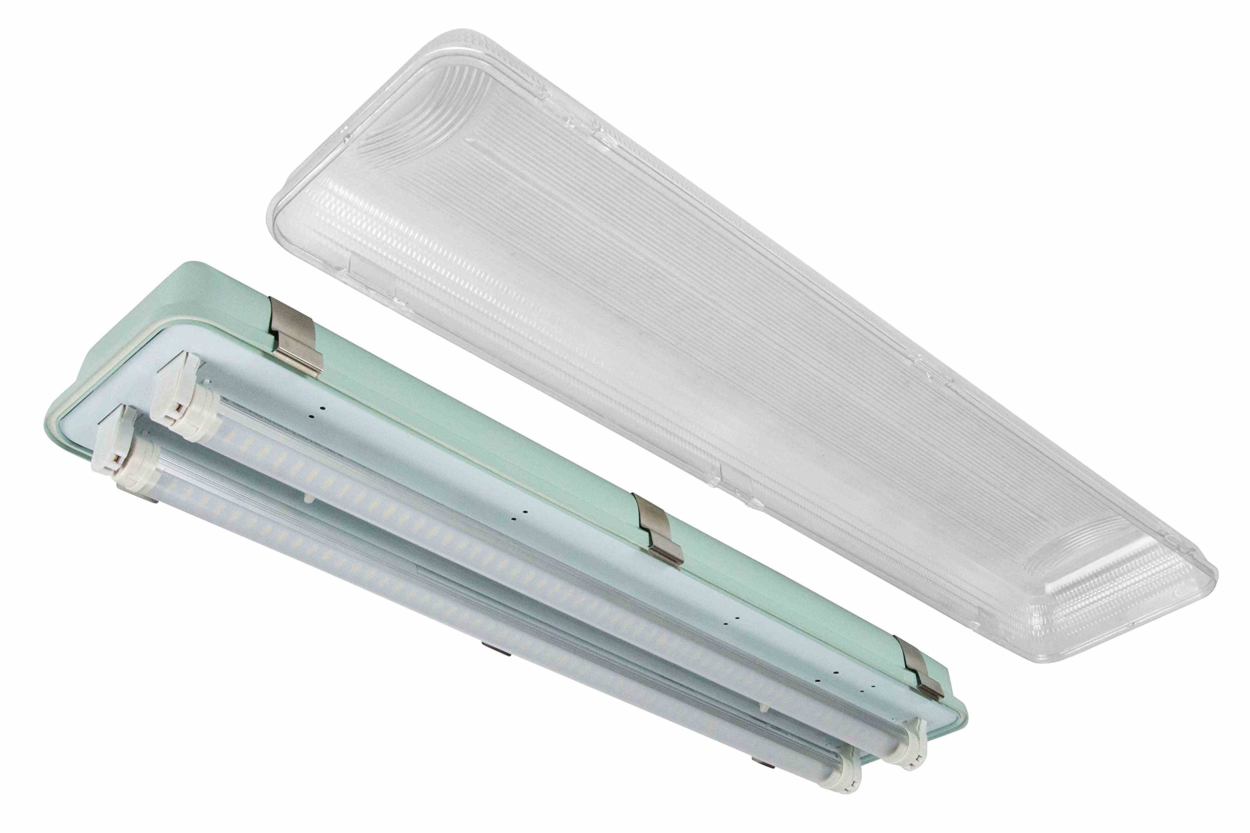 Larson Electronics GVP-24-2L-LED Vapor Proof 4500K LED 2 Foot Light Fixture - 120/277VAC Waterproof Lighting for Outdoor, Garage, Warehouse & Industrial Use