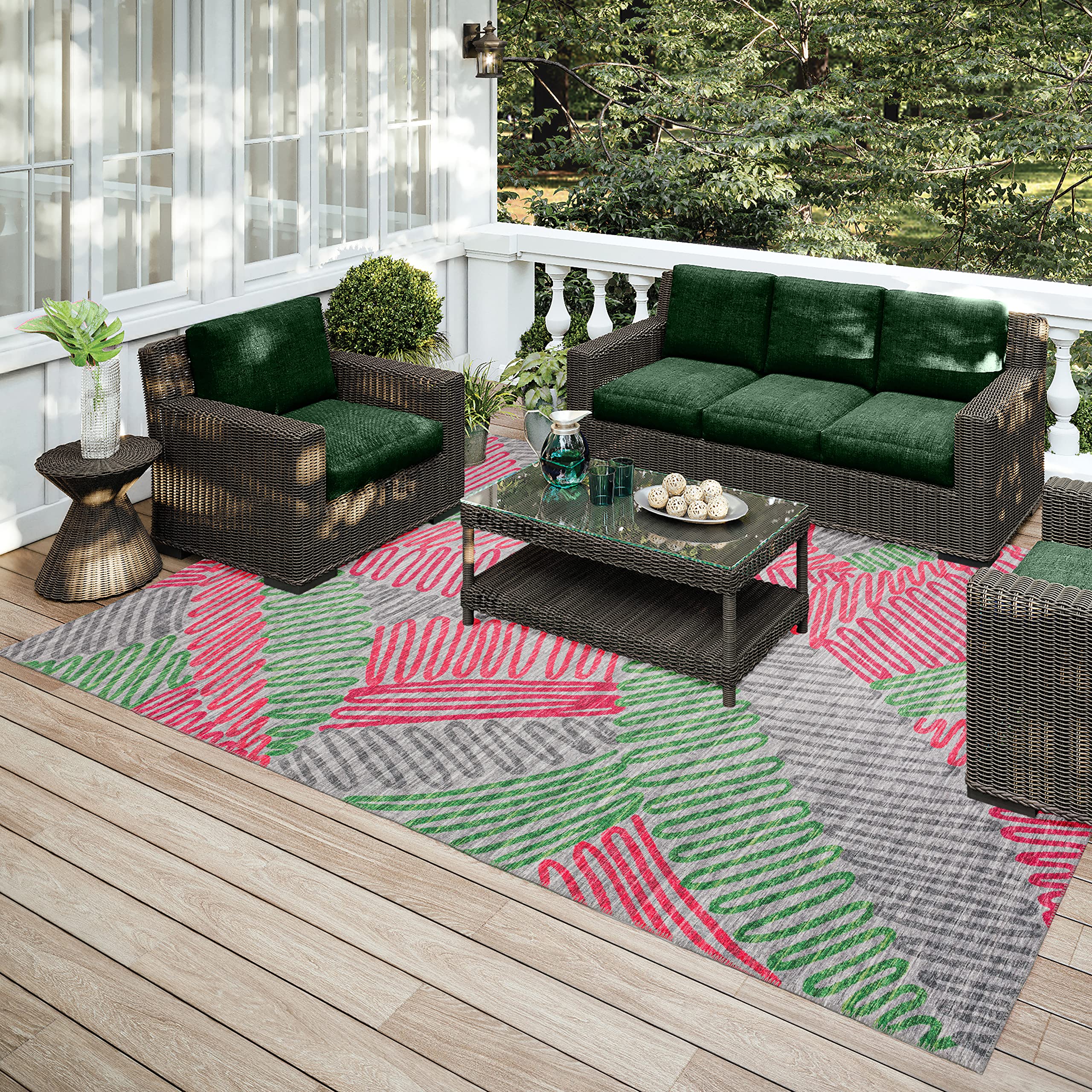 Addison Rugs Yuma AYU41 Pink 9' x 12' Area Rug - Soft Modern Boho Chic Living Room Carpet for Bedroom, Dining Room & Home Decor