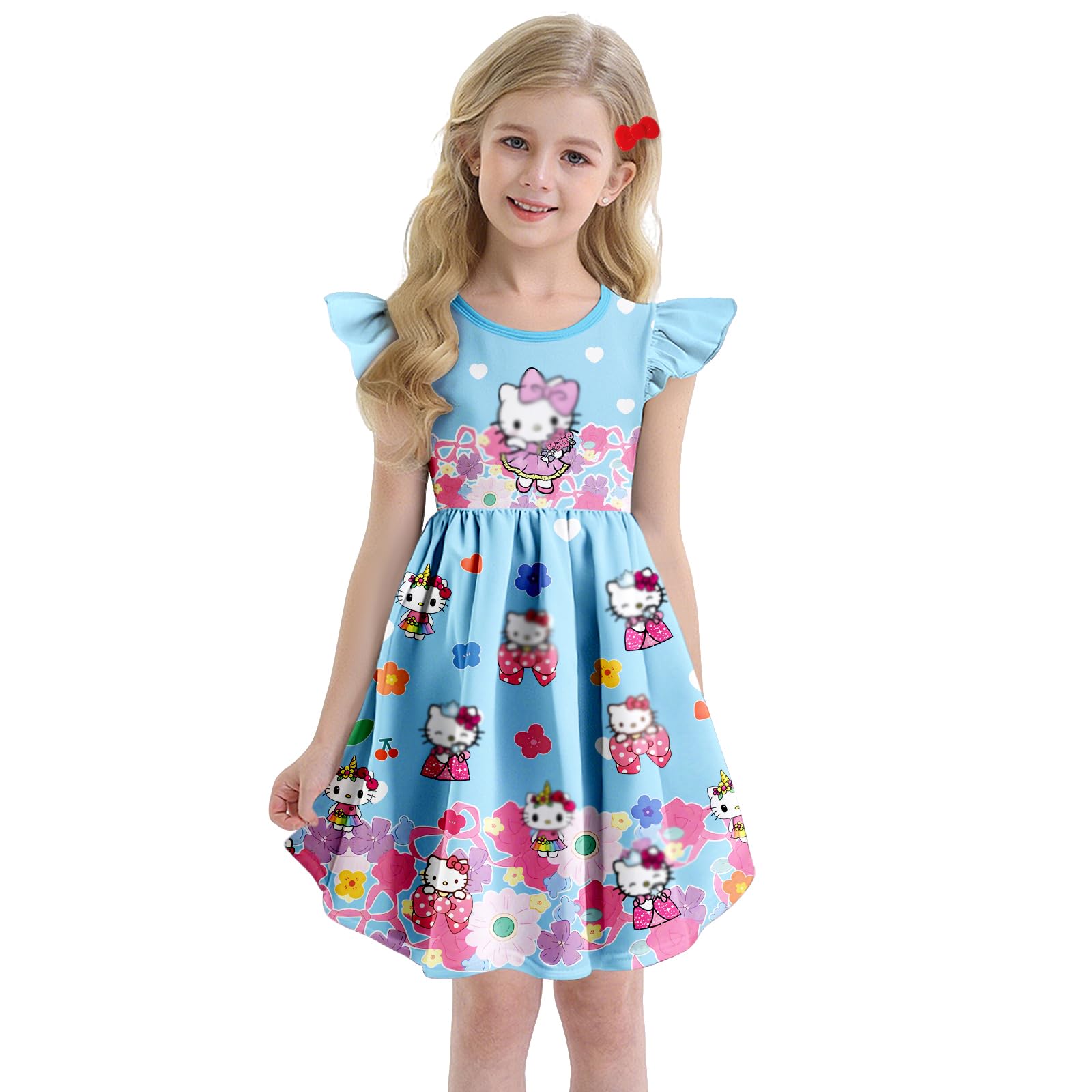 Cute Girls Fancy Dress - Kids Graphic Party Outfit for Christmas, Birthday & Special Occasions | Perfect Gift for Toddlers & Little Girls