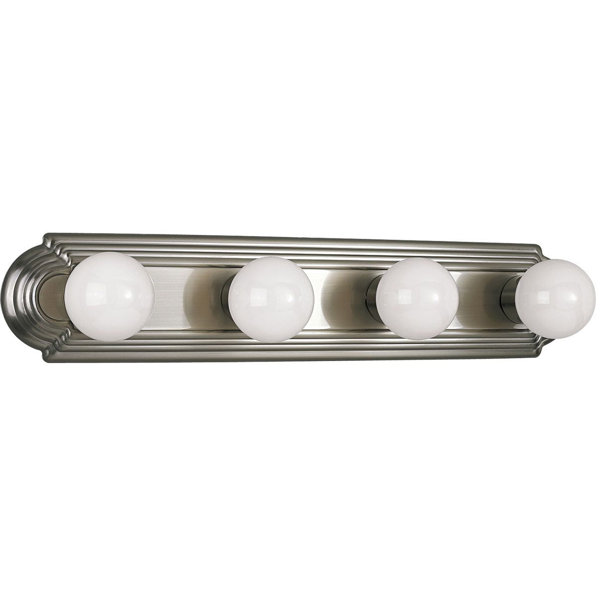 Broadway Collection 4-Light Bathroom Vanity Light - Modern Chrome Finish for Bathroom & Dressing Room Lighting