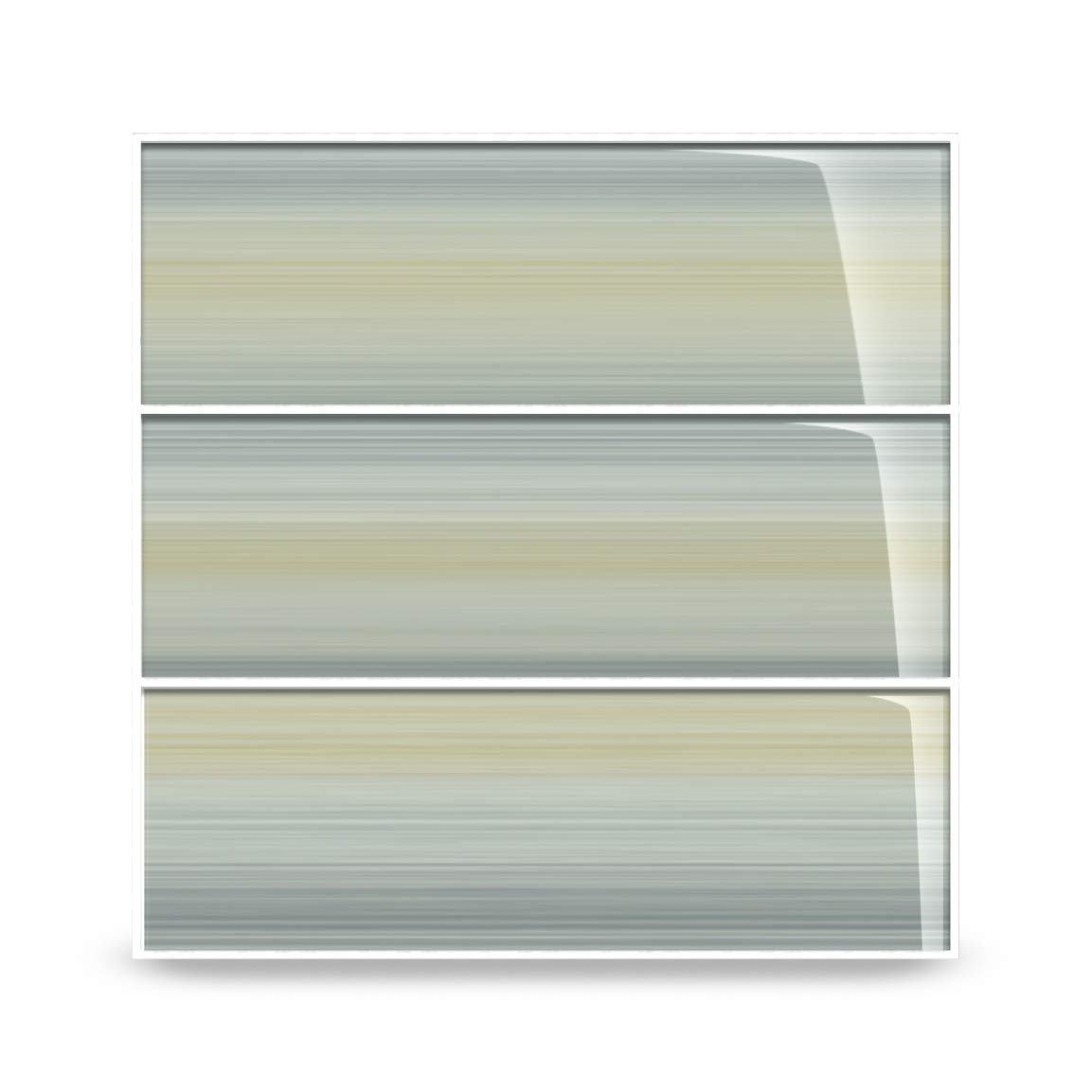 Bodesi Beach Hand Painted Glass Subway Tile - 4x12 Inch Coastal Blue Ceramic Wall Tile - Perfect for Kitchen Backsplash, Bathroom Shower, and Beach House Decor