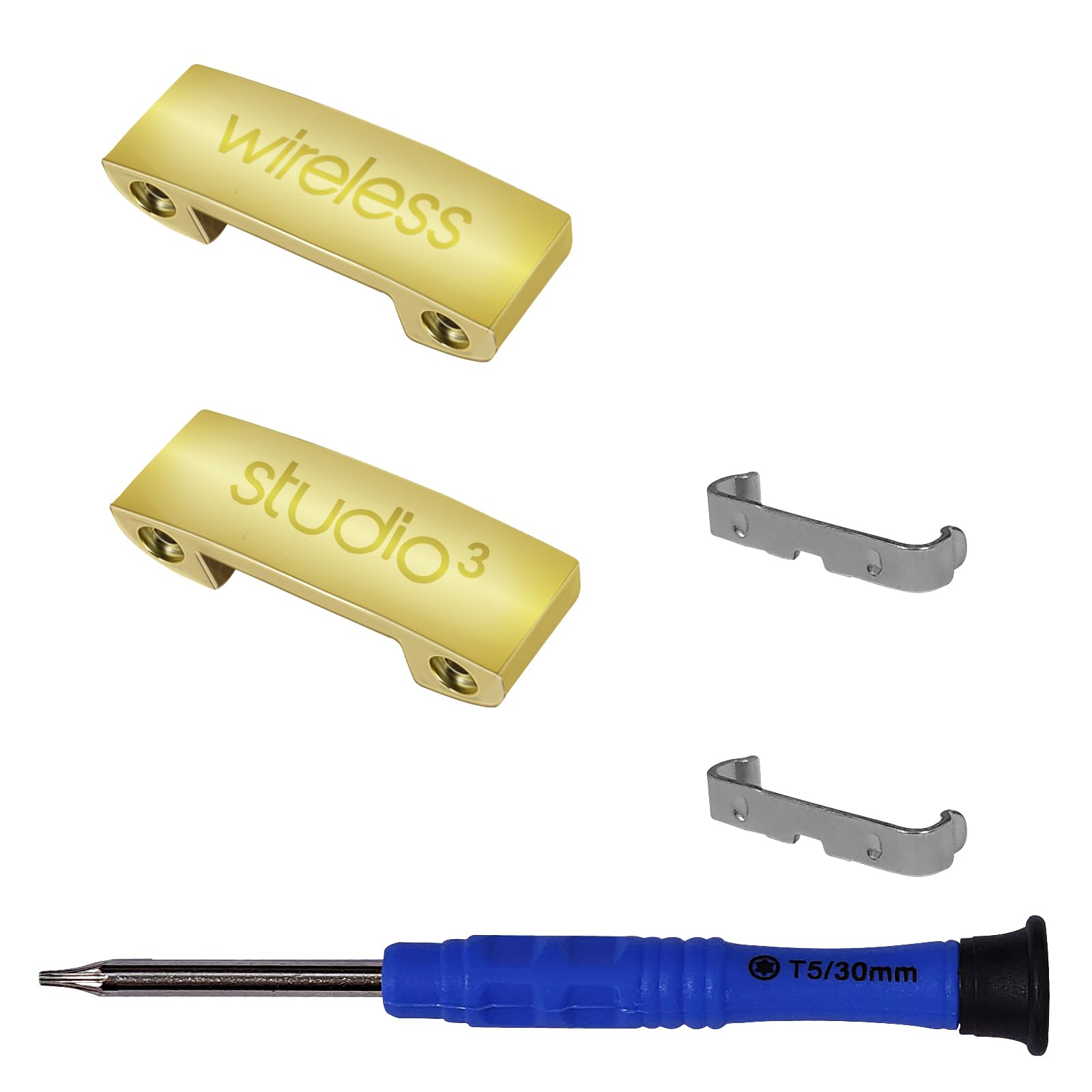 Replacement Headband Connector Hinge Clip Pin for Beats Studio 3 Wireless Headphones - Gold Repair Parts (Compatible with Studio 3.0 Over-Ear Headphones, Not for Solo 2/Solo 3) - Perfect for DIY Fixes & Headphone Maintenance