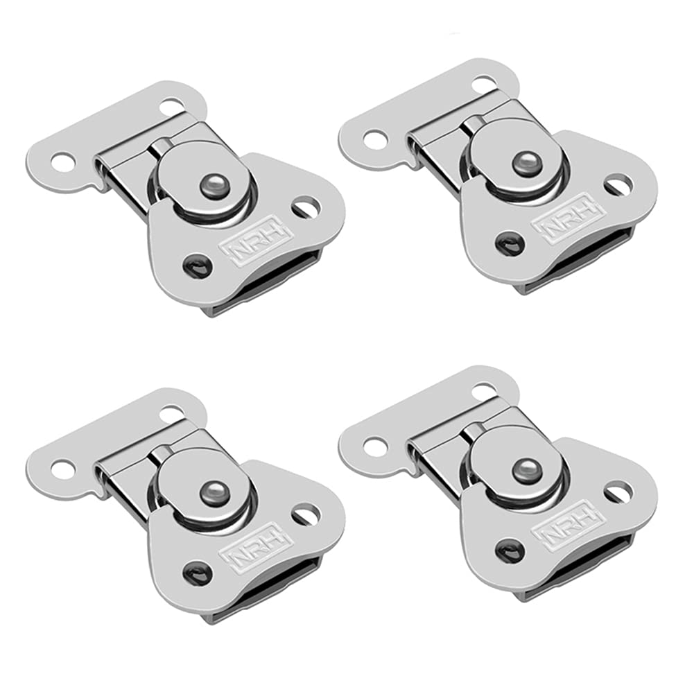 4-Piece Wooden Box Hasp Lock Set - Heavy Duty Rotary Draw Latch with Toggle Buckle for Chests, Cabinets & Storage Boxes - Perfect for Home Organization, DIY Projects & Antique Furniture Protection