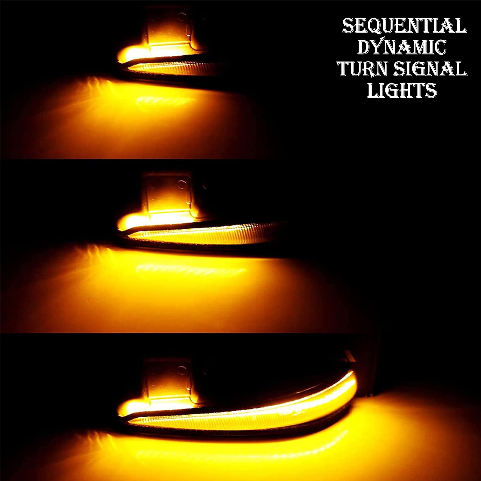 LED Side Mirror Sequential Dynamic Turn Signal Lights Strip for Toyota Tacoma 2016-2022, RAV4 XA50 2019-2022, Highlander XU70 2020-2022, Alphard Vellfire & Lexus LM - Upgrade Your Ride with Enhanced Visibility & Safety for Night Driving & Urban Commuting