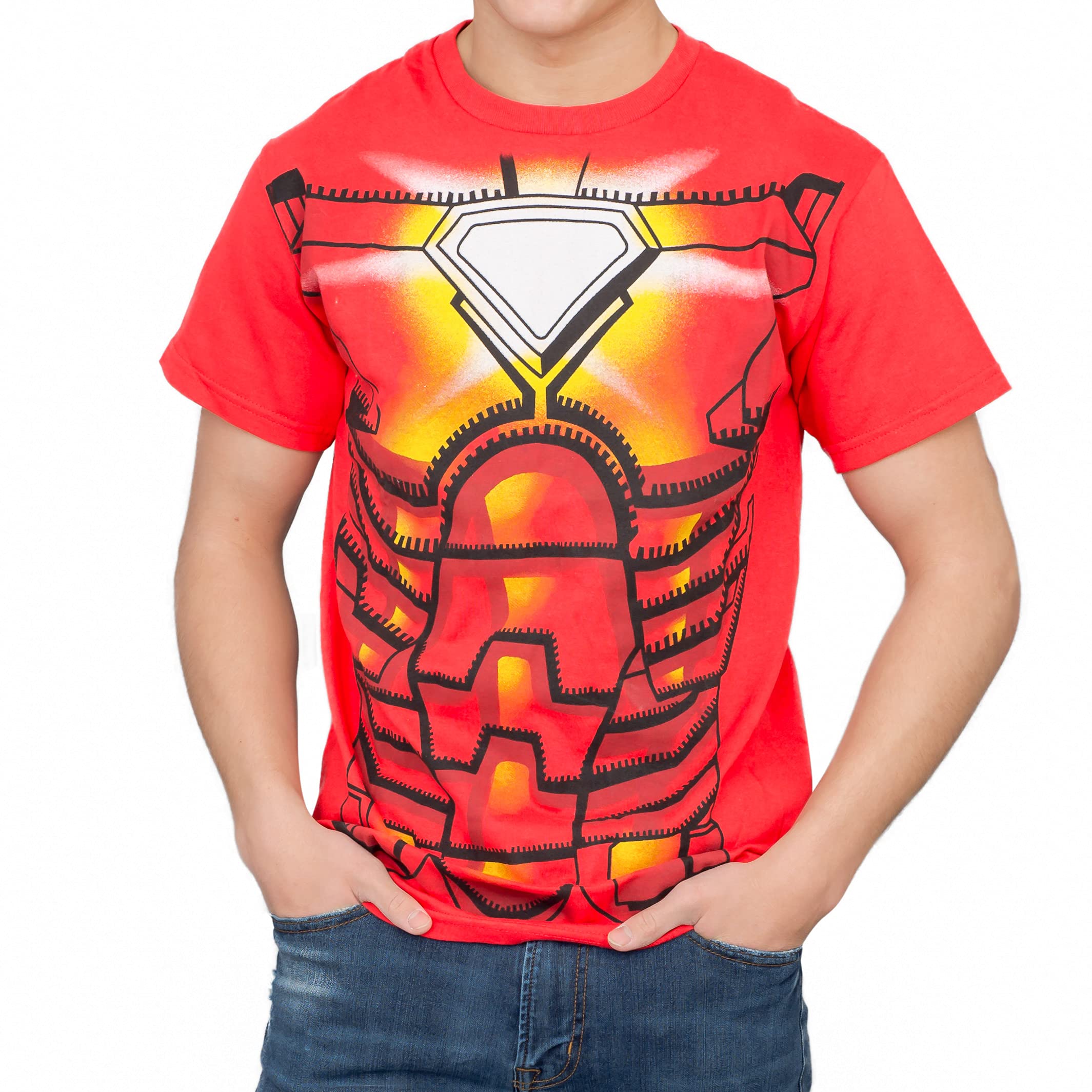Iron Man Red Costume T-Shirt - Marvel Superhero Graphic Tee for Men & Women | Casual Wear, Cosplay & Comic Con Outfit