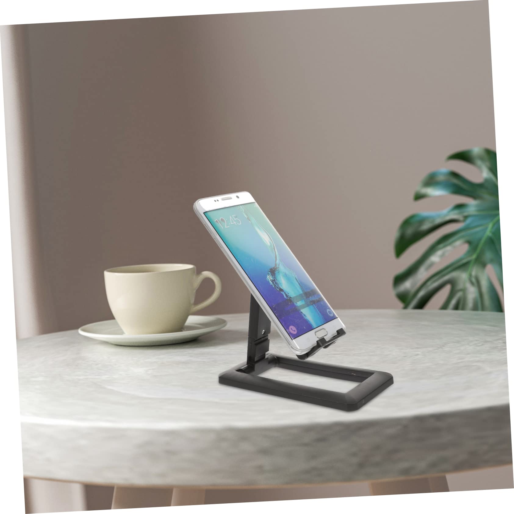 Angoily 6-Pack Adjustable Plastic Phone Stand - Foldable & Telescopic Phone Holder for Desk, Table, Watching Videos & Hands-Free Calling