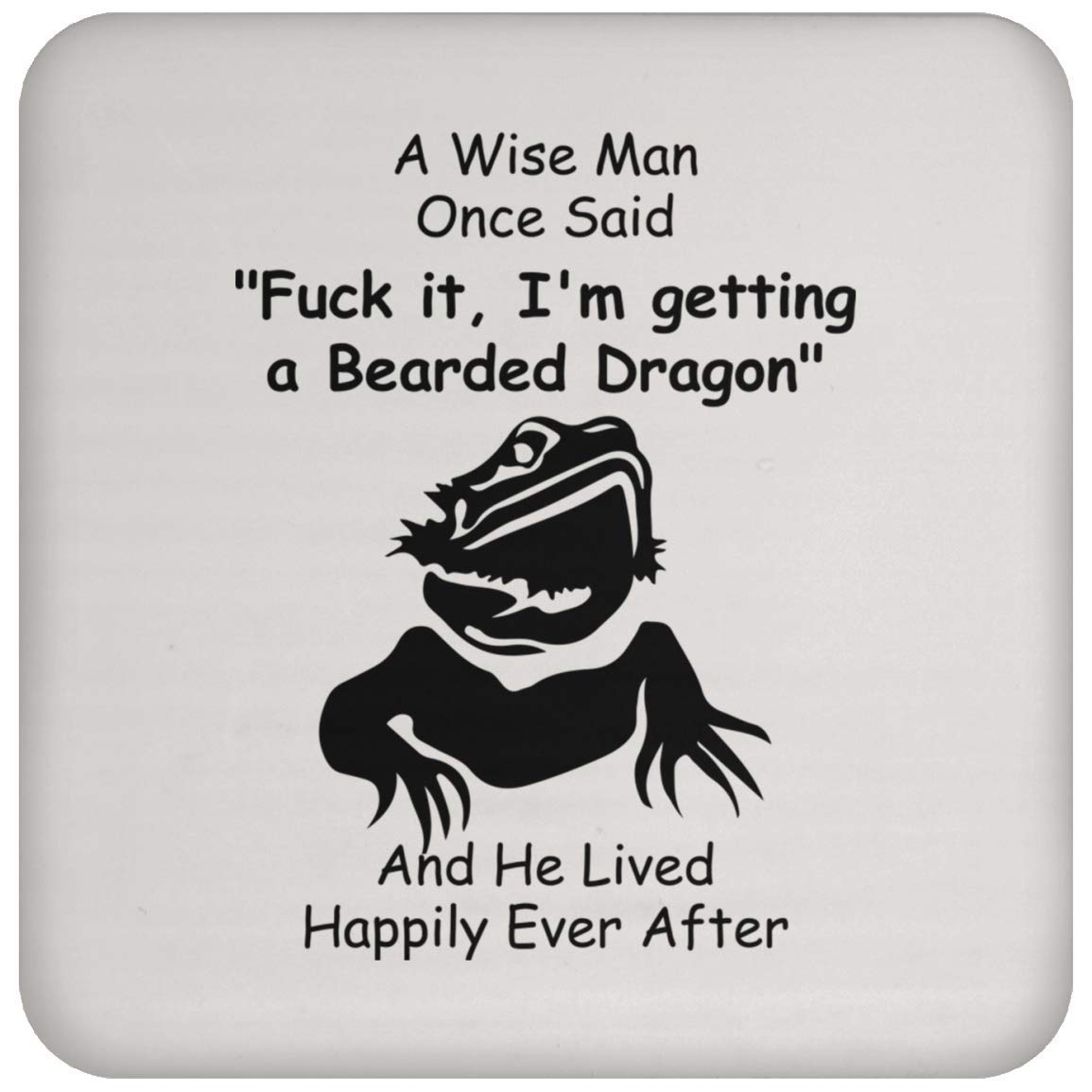 Bearded Dragon Gifts for Men - Unique Reptile Lover Present - Christmas 2022 Gift Ideas - Cork Coaster Set for Beer & Coffee - Perfect for Home, Office & Gaming Room Decor
