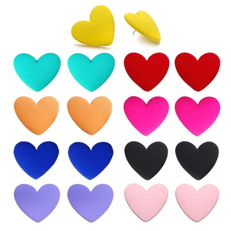 9 Pairs Large Heart