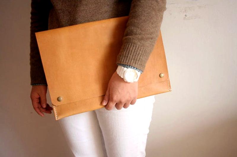 Premium Handmade Leather Laptop Sleeve for Surface Pro/Book - Durable Protective Case for Work, Travel & School | 13-15 Inch Device Protection