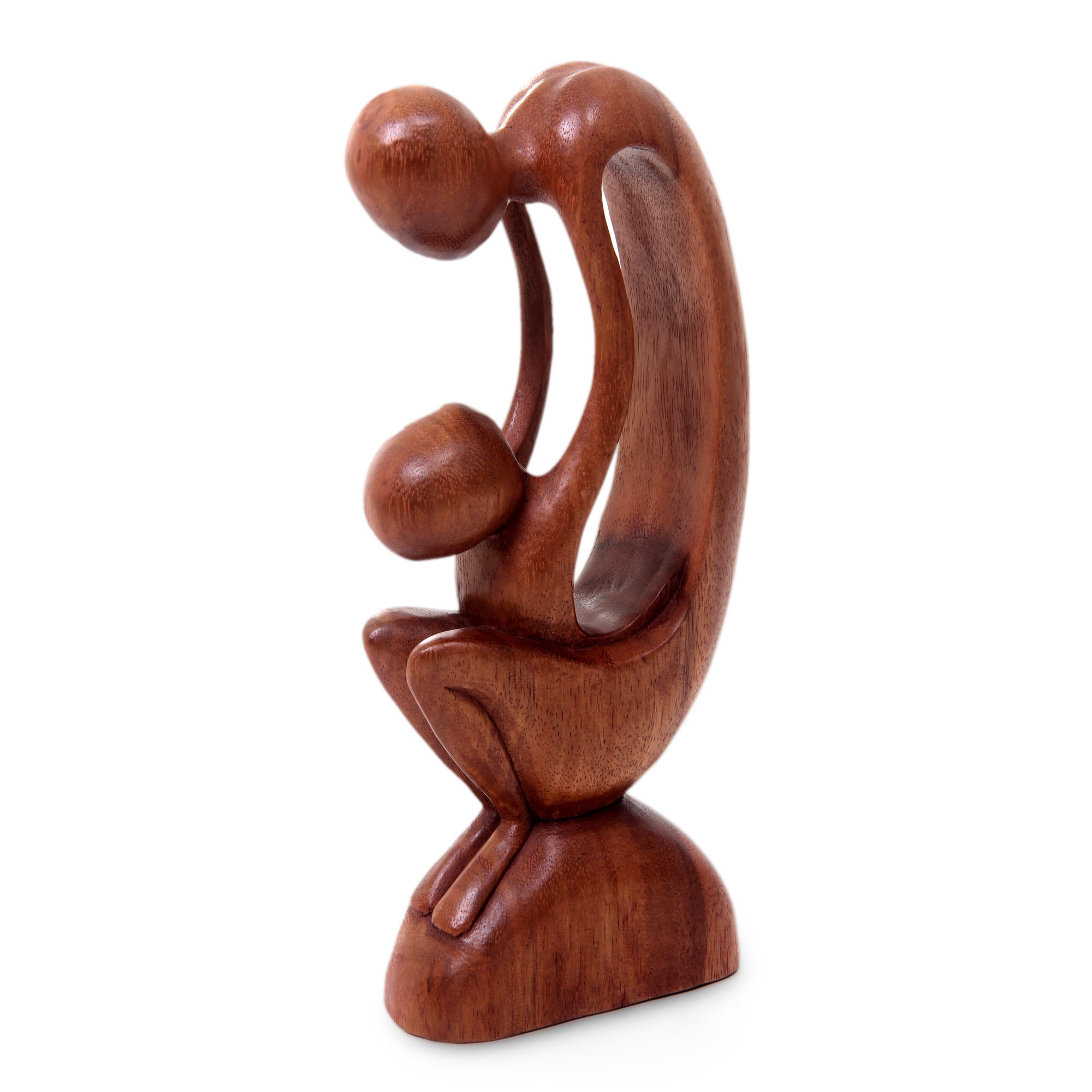 Handcrafted 'Never Let Go' Wood Sculpture - Unique Home Decor & Gift Idea for Weddings, Anniversaries & Special Occasions